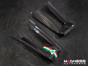 Alfa Romeo Giulia Steering Wheel Trim - Carbon Fiber - Lower Trim Set - QV Logo - QV Model